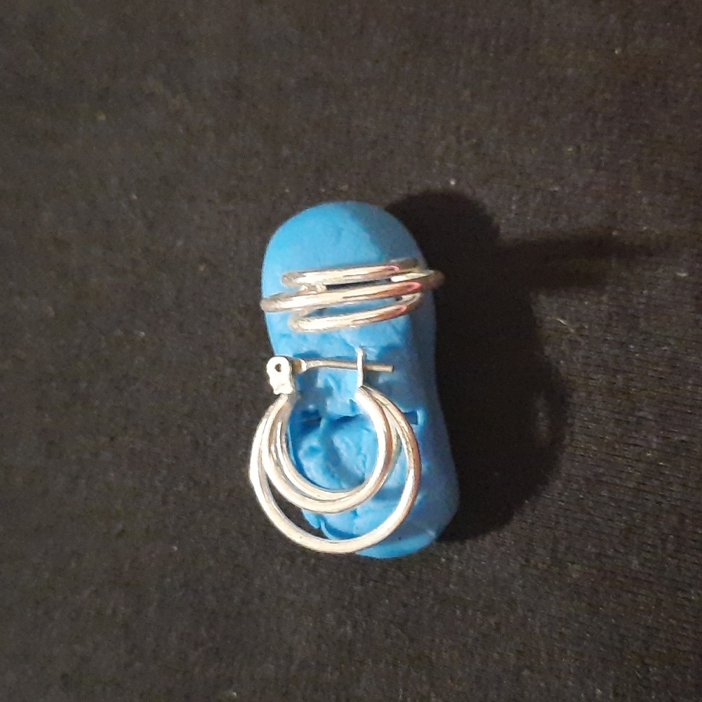 Pretty silvertone earrings